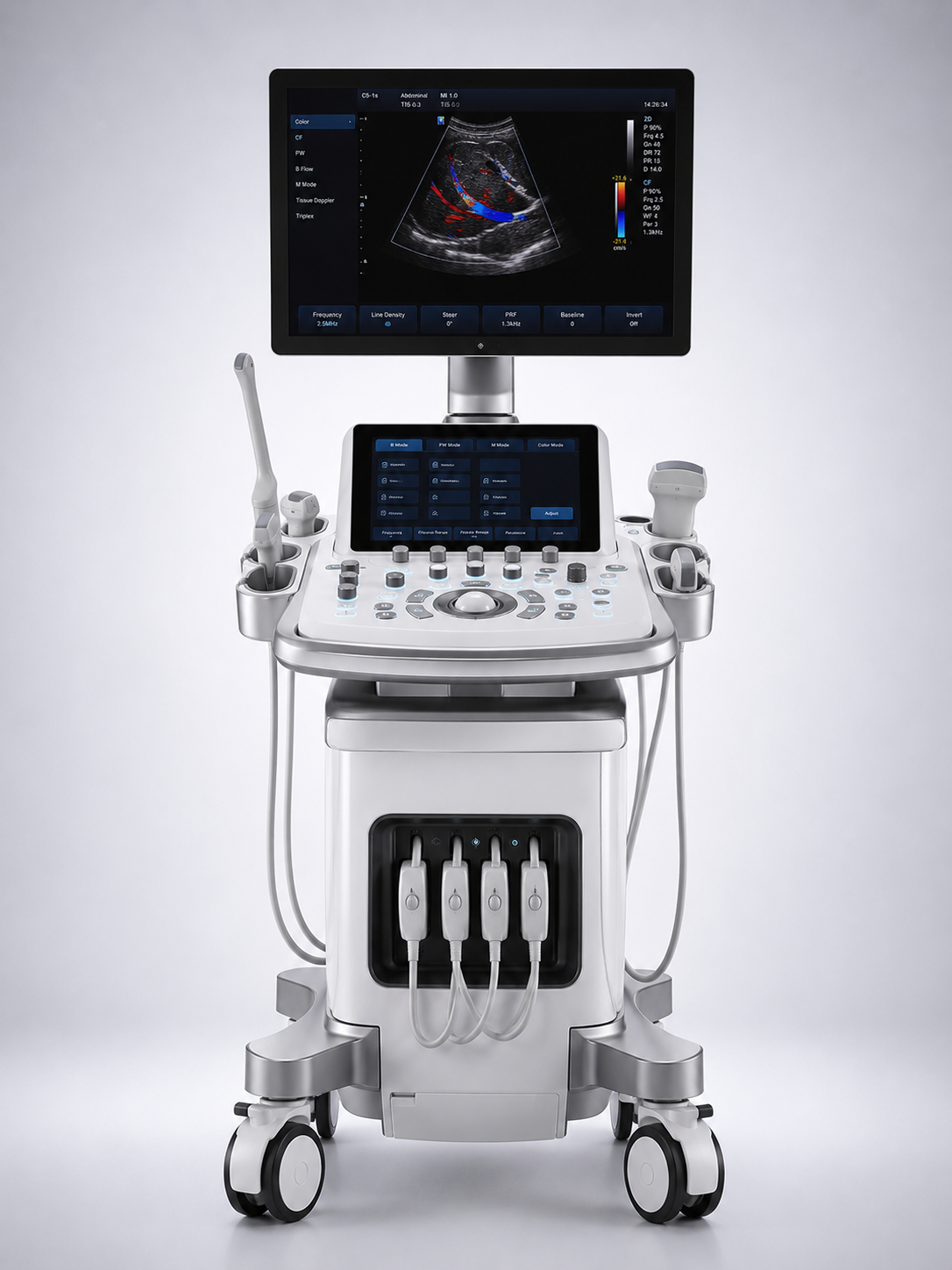 Doppler ultrasound machine used to map varicose veins before treatment
