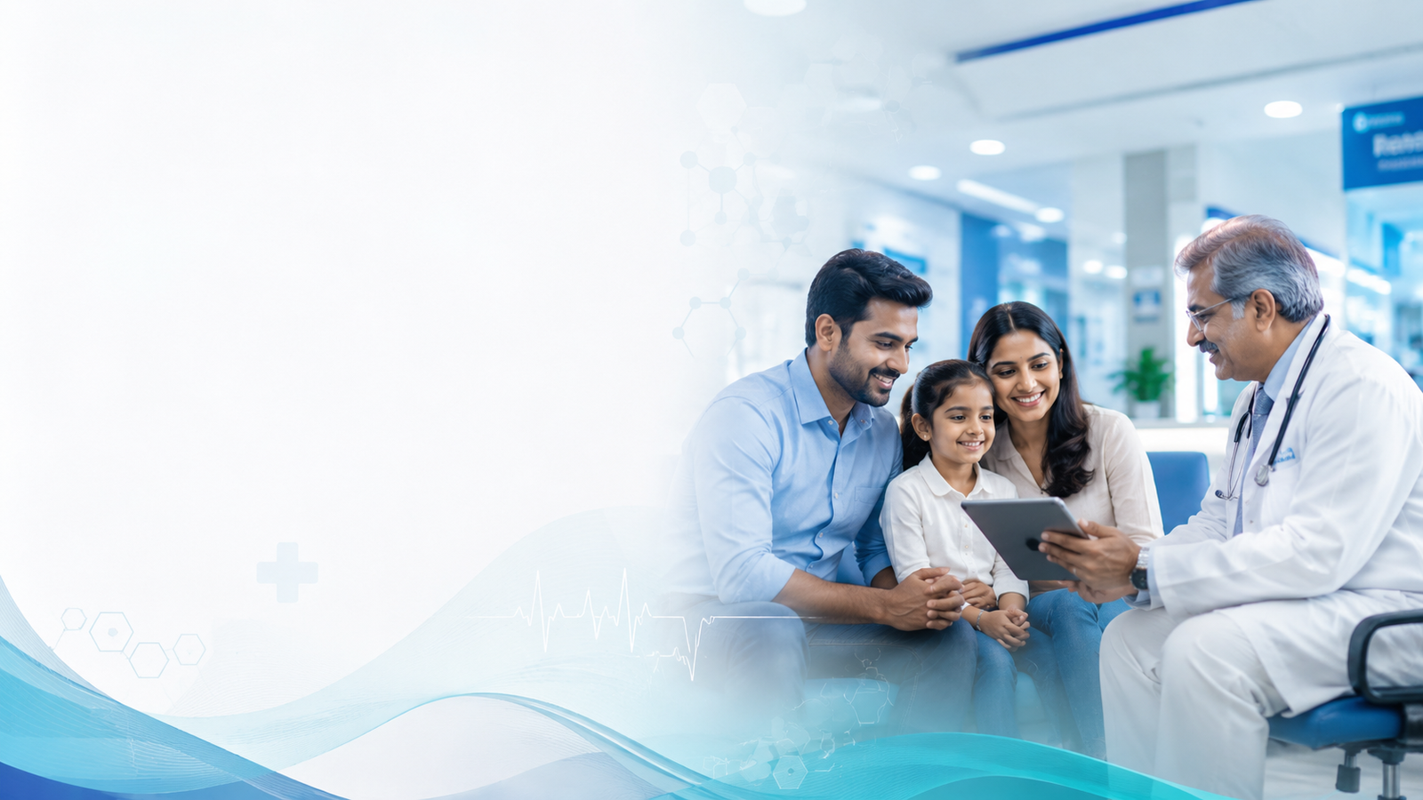 Doctor at Aashraya Hospital reviewing patient guidance material