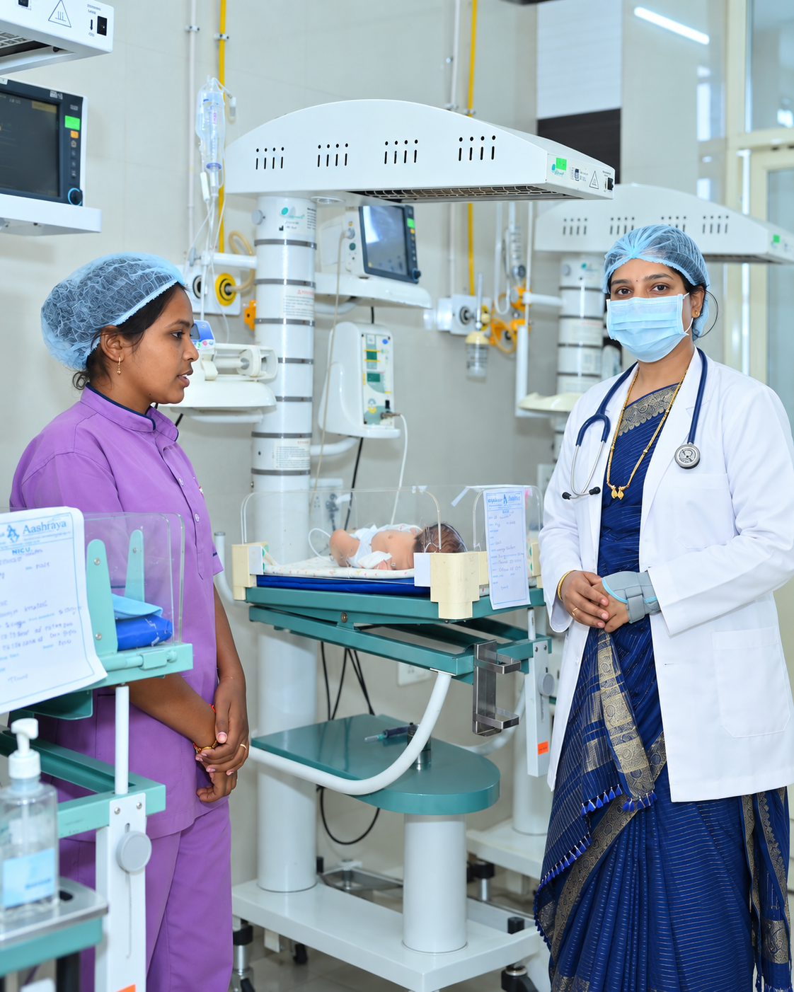 Aashraya care team with a patient